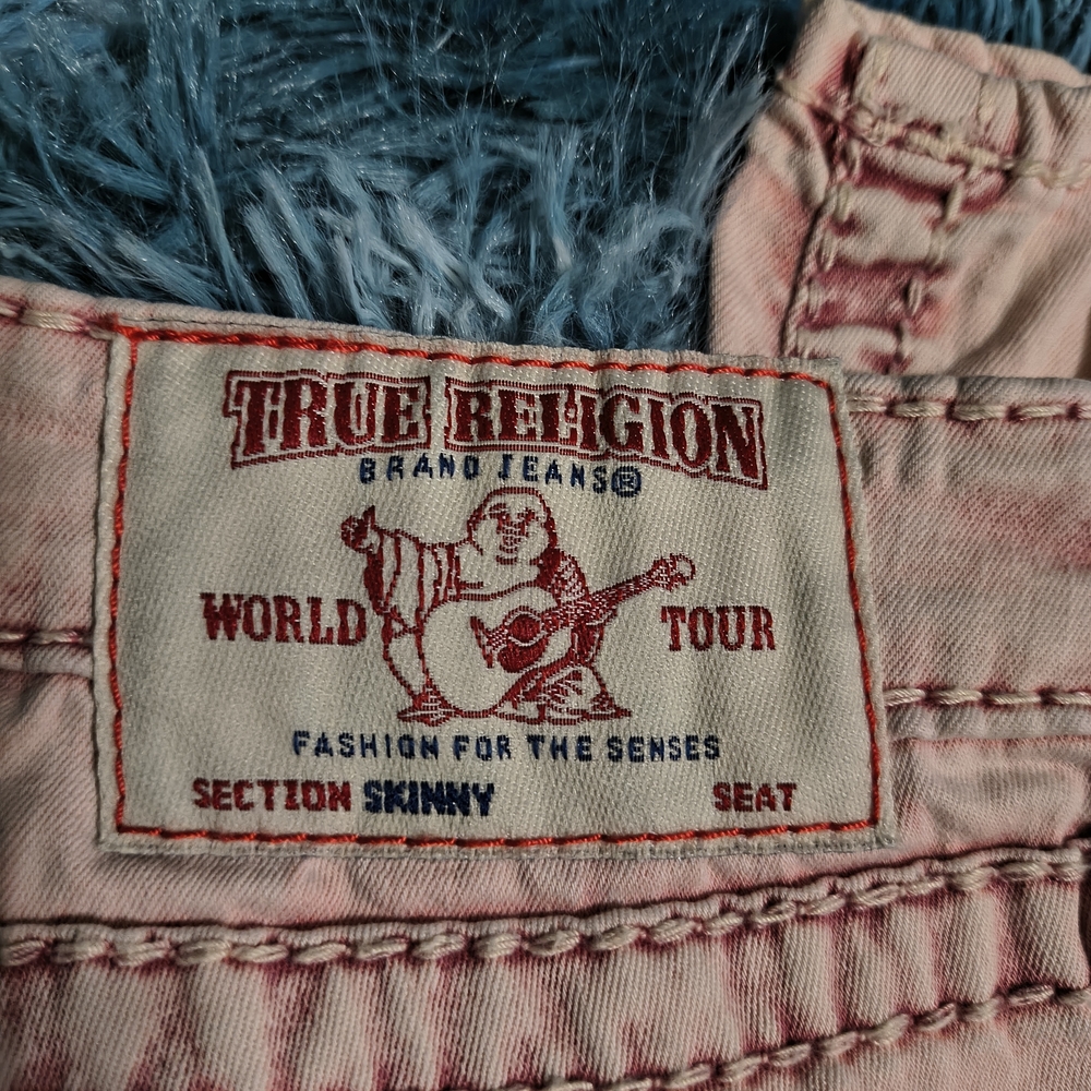 True Religion Pink Denim Jeans - Picture 7 of 9